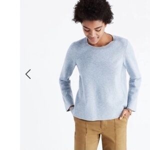 Madewell Sweater Lace Back in Light Blue